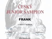 FRANK A Finta F Morava - Český junior šampion